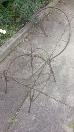 Vintage iron chair frame