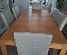 Oak Dining Table(extending) and Chair Set and Sideboard