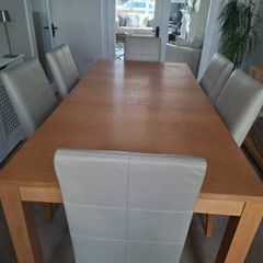 Oak Dining Table(extending) and Chair Set and Sideboard