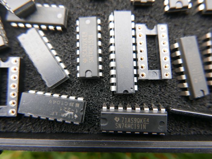 Mix Lot of Circuit Board Microchips Transistors Diodes Inductors Capacitors