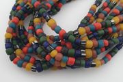 Antique African Style MultiColor 4 -5 mm Glass Beads Necklace Strand