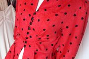 1980s Vintage Peplum Blouse