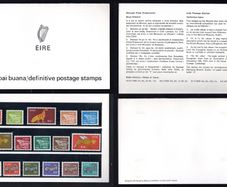 1968-9 Ireland Gerl Definitive Presentation Pack containing a completed mint never hinged (MNH) set of the first Gerl Definitive Stamps