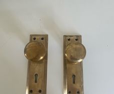 Unlaquered brass door handle