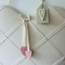 Linen heart notice board Image 9