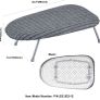 Tabletop Ironing Board 23.4 x 14.4, Small Iron Board with Heat Resistant Cover and 100% Cotton Cover, Mini Ironing Board with 7mm Thickened Needle Cotton Layer for Small Spaces, Travel Use Image 2