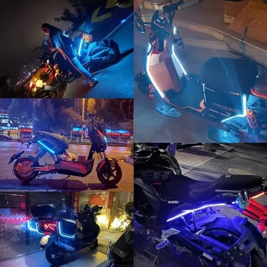 2pcs Motorcycles LED Strip 45cm23.62-Inch Two-Color