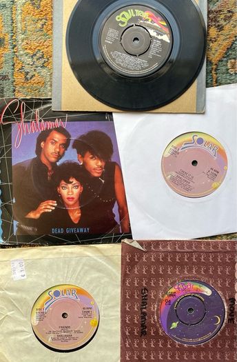 Shalamar. 5 singles in vg condition. 3 euros each or all 5 for 12 euros