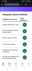 United Airlines Electronic Certificate