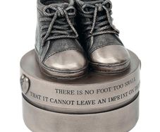 genesis bronze baby boy booties trinket box