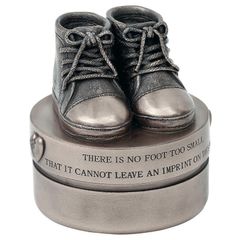 genesis bronze baby boy booties trinket box