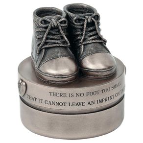 genesis bronze baby boy booties trinket box