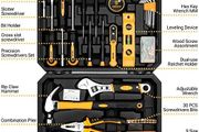 100 Piece Home Repair Tool Set,General Household Hand Tool Kit with Plastic Tool Box Storage