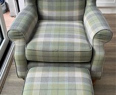 NEXT armchair and footstool