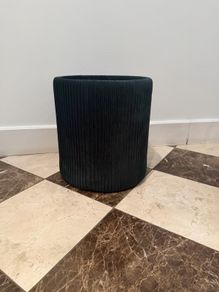 Velvet Green storage ottoman