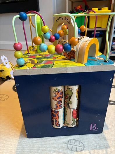 B. toys Zany Zoo Wooden Activity Cube Assortment