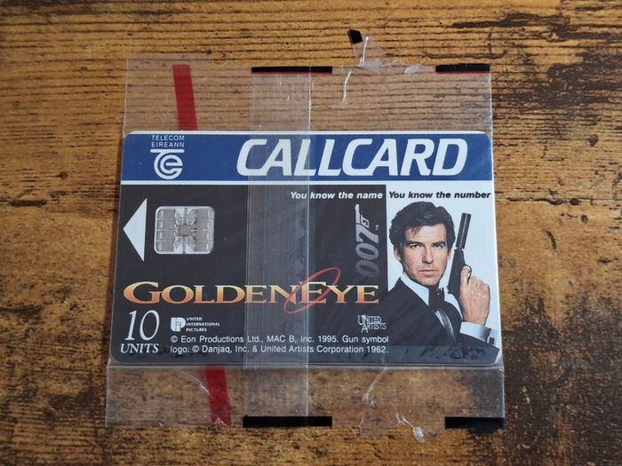 Ireland CallCard "Golden Eye / James Bond", mint in wrapper, 11/1995, 10 Units - free standard postage