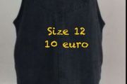 dress black denim pinafore dress size 12