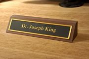 Customisable Classic style desk nameplate