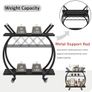 Drinks Trolley, Rolling Bar Cart, Kitchen Trolley on Wheels, Modern Serving Trolley, Wine Cart with Storage Shelves, Wine Holders, for Home Bar, Dining Living Room, Black Image 3
