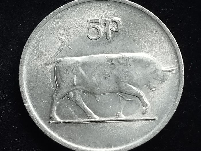 Ireland - ERROR - 1986 - 5 Pence - Bull - KM.22 - [2009]