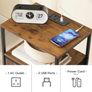 Bedside Table with Charging Station, Side Table with 2 USB Ports and Outlet Image 7
