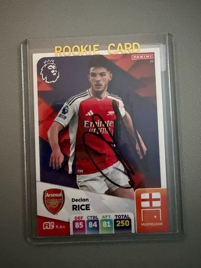 Declan Rice Arsenal FC signed card