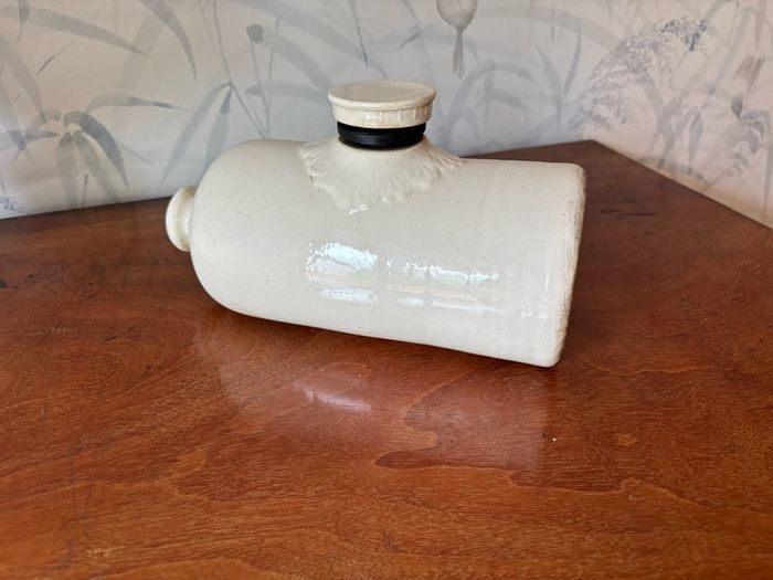 Pair of Vintage Stoneware Hot Water Bottles / Bed Warmers