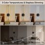 Black Rechargeable Wall Lights with Remote Control - 60CM Modern Battery Operated Wall Lights Indoor for Living Room Bedroom - 3 Color Temperatures Wireless Wall Sconces 2 PackBlack Rechargeable Wall Lights with Remote Control - 60CM Modern Battery Operat Image 4