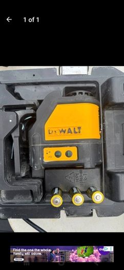 DeWalt cross-line laser level .
