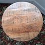 Pair of Industrial Cast Iron & Distressed Wood Crank Tables (Adjustable Height) Image 3