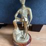Vintage Brass Coal Miner Figure Image 2