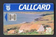 Ireland 20 unit Cottage Definitive (SC7 Light Blue Dame) Call Card Used
