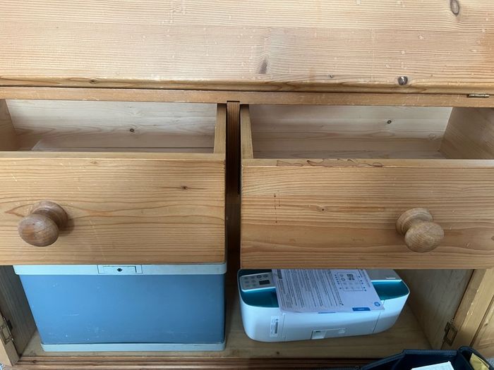 French handmade pine desk