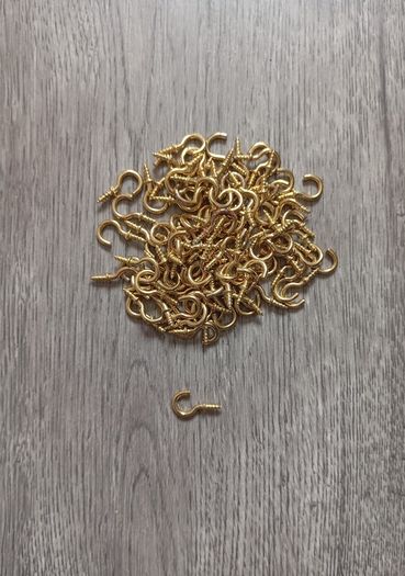 1500 Small Brass Cup Hooks