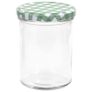Glass Jam Jars with White and Green Lid 96 pcs 400 ml Image 2