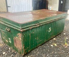 Large industrial metal chest
