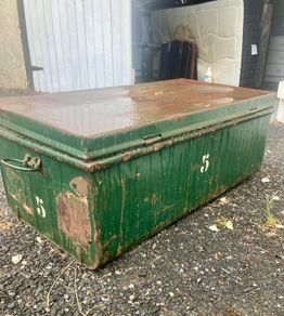 Large industrial metal chest