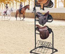3 Tiers Saddle Stand Freestanding 30 x 30 x 68.5 in
