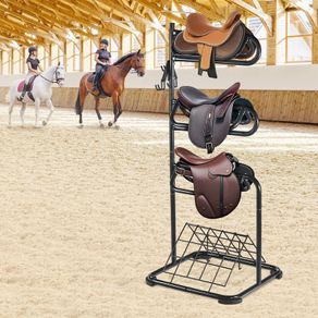 3 Tiers Saddle Stand Freestanding 30 x 30 x 68.5 in