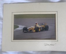 Jordan 198 benson and hedges 1998 Formula 1 car photograph Damon Hill signed photograph