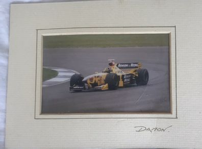Jordan 198 benson and hedges 1998 Formula 1 car photograph Damon Hill signed photograph