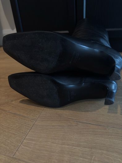 Massimo Dutti Women's Black Leather boots