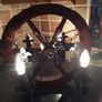 Vintage Cartwheel Gothic Style Chandelier Image 5