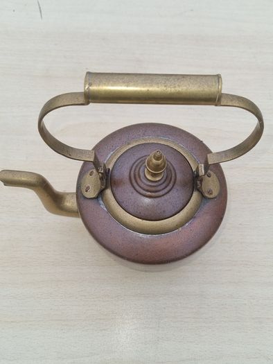 Antique copper and brass kettle