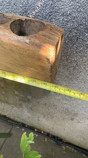 Old vintage wooden candle holder