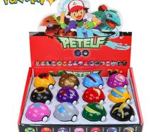 Pokemon Figure 12pcs/Set Pikachu Pokeball Action Figure Cartoon Anime Kawaii Doll Poke Ball Collection Kids Christmas  Birthday Gifts