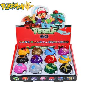 Pokemon Figure 12pcs/Set Pikachu Pokeball Action Figure Cartoon Anime Kawaii Doll Poke Ball Collection Kids Christmas  Birthday Gifts