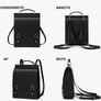 Cnoles Black Genuine Leather Backpack, Elegant Work Bag Image 4