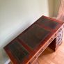 Solid wood Executive Pedestal Desk with Leather Top Image 2